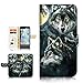 (For iPhone 8/iphone 7) Flip Wallet Style Case Cover, Shock Protection Design with Screen Protector - B31043 Night Wolf