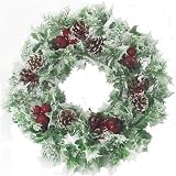 Luxury 18'' Fruit & Cones Christmas Wreath Decoration Kitchen & Housewares