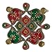 Rangoli Indian Decor for Wall Decoration, Floor Decoration & Table Decoration - 9 Piece Handmade Wooden Art