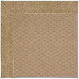 IMAGE OF Zoe-Raffia Fawn Machine Woven Olefin Area Rug with Custom border 12.00 x 15.00.