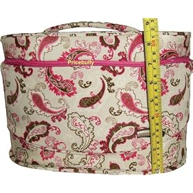 Large Travelon Paisley Cosmetic Train Case Bag Makeup