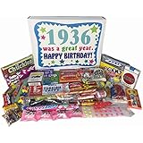1936 80th Birthday Gift Basket Box Retro Nostalgic Candy From Childhood