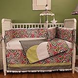 Hoohobbers 4-Piece Crib Bedding, Pink Whimsey