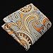 KH6 SHLAX&WING Mens Pocket Square Paisley Orange Handkerchieves Silk Hanky