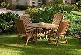 70025 5pc Grand Hyatt 4 Foot Round Montecarlo Folding Dining Set