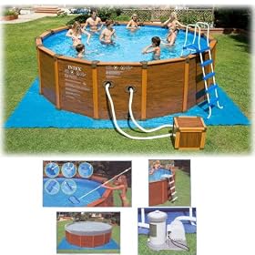 16' 8'' x 49'' Sequoia Spirit Wood Grain Frame Pool