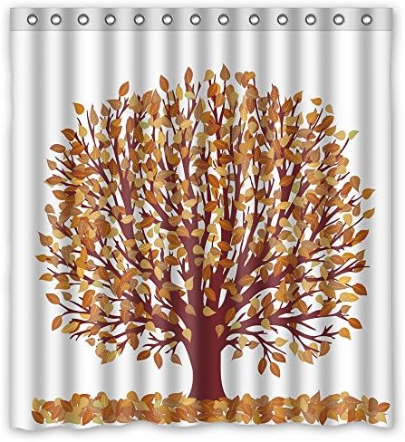 HappyDoggy Durable Fashion Waterproof &amp; Eco-Friendly Autumn Leaves Shower Curtain Width X Height / 72 X 72 Inches / W * H 180 By180 Cm
