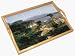 Personalized Large Maple Wood Serving Tray with Six Ceramic Photo Tiles