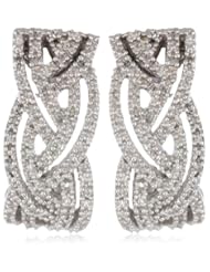 10k White Gold Diamond Twine Earrings (1/4 cttw, I-J Color, I2-I3 Clarity)