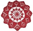 Hand-crocheted Table Centerpiece - Coral Brick