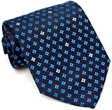 Paul Smith Black and Turqoise Diamond Pattern Silk Necktie 70