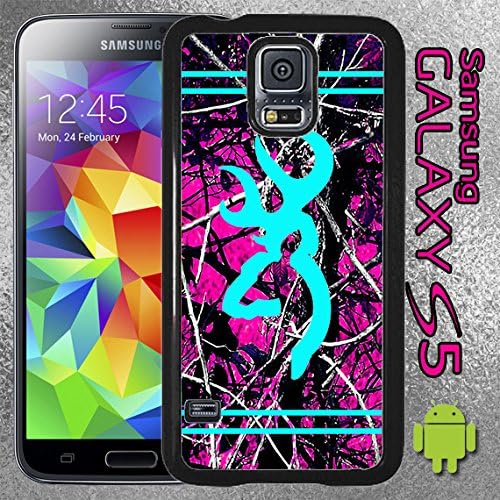 Country Girl Hot Pink Camo and Light Blue Buck Samsung Galaxy S5 Case