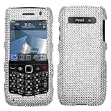 BlackBerry Pearl 3G 9100 Crystal Bling Protector Case - Silver Diamond