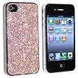 Snap-on Case Compatible With Apple iPhone 4G 4GS 4S AT&T / Verizon / Sprint, Light Pink Bling Rear