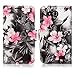 Cellularvilla Wallet Case For ZTE Speed N9130 (Boost Mobile) Pu Leather Wallet Card Flip Open Pocket Case Cover Pouch (Black Pink Flower)