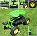 New Heavy Duty Garden Rolling Work Seat With Tool Tray Cart