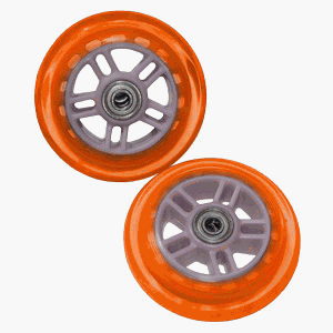Razor Scooter Replacement Wheels Set with Bearings (Orange)