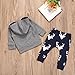AMA(TM) Toddler Baby Girl Boy Deer Hooded Tops +Pants Outfits Clothes Set