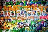 Wallmonkeys Peel and Stick Wall Decals - Muro De John Lennon (praga) - Imagine (toma 1) - 48