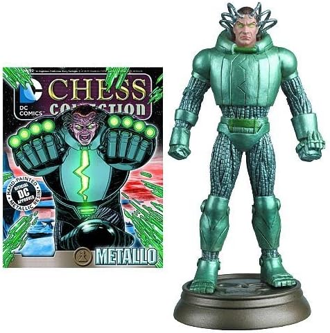 DC Superhero Metallo Black Pawn Chess Piece with Collector Magazine by Metallo