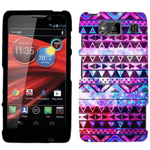 Motorola Droid Razr Maxx HD Nebula Black Aztec Galaxy Firm Case