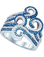 0.77CTW BLUE DIAMOND FASHION RING