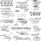 Fiskars 8x8 Inch Just Married Clear Stamps