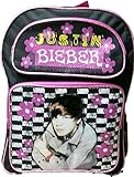 Justin Bieber Pink Medium Size Backpack with Side Mesh Pocket