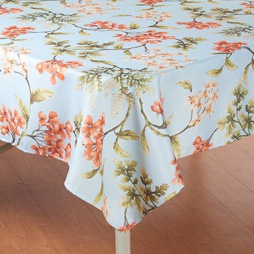 Benson Mills Edith Indoor Outdoor Spill-Proof Tablecloth 60 by 104 Oblong