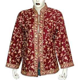 Ladies Outerwear Vests with Hand Embroidery Size L by ShalinCraft