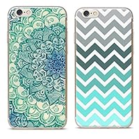 iPhone 6 Case, FYee Slim Flexible Dual TPU Rubber Back Cover with Clear Floral and Bling Glitter Stone Diamond Case for iPhone 6 / 6s 4.7" by FYee