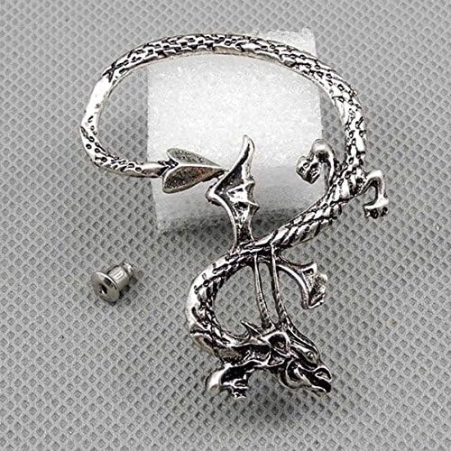 1 Pieces Earrings Ear Earring Supplies Hooks Stud Cuff Clip Punk XF142A Left Side Dragon