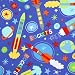 Robert Kaufman Launch Rockets Royal Fabric Yardage