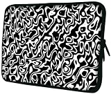 14 inch Black and White Abstract Ancient Graphic Notebook Laptop Sleeve Bag Carrying Case for MacBook, Acer, ASUS, Dell, HP, Lenovo, Sony, Toshiba