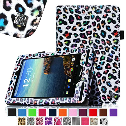 Verizon Ellipsis 7 Case - Fintie Slim Fit Premium Vegan Leather Cover for Verizon Ellipsis 7 4G LTE Tablet, Leopard Rainbow Verizon Ellipsis 7 Case - Fintie Slim Fit Premium Vegan Leather Cover for Verizon Ellipsis 7 4G LTE Tablet, Leopard Rainbow
