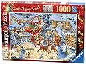 Ravensburger 2010 Christmas Puzzle Santa's Flying Visit Puzzle (1000-Piece)