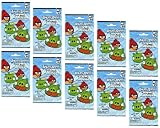 Angry Birds Exclusive 10 Pack Lot of Puzzle Erasers Toy Figures / Includes 20 Eraseez Total