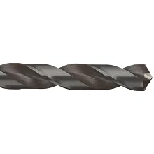 Cleveland 2490 High Speed Steel Taper Shank Drill Bit with Retaining Rings, Coolant Through, Black Oxide, Morse Taper Shank, 118 Degree Notched Point