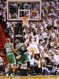 Boston Celtics v Miami Heat - Game Five, Miami, FL - MAY 11: Dwyane Wade and Jermaine O'Neal Photographic Poster Print by Mike Ehrmann, 18x24
