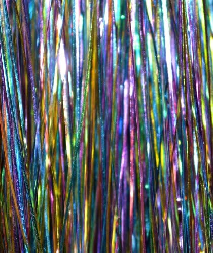 Hair Tinsel - Shiny Pastel Rainbow 100 Strands 100% Silk!