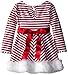 Bonnie Jean Little Girls' Miltered Stripe Santa Legging Set