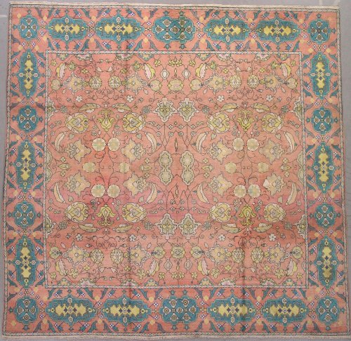 9x9 SQUARE ANTIQUE COTTON AGRA ORIENTAL AREA 