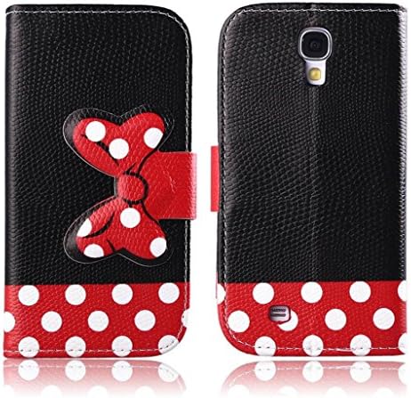 Samsung Galaxy S4 Case,JATXE PU leather wallet flip bow buckle protects the skin soft case for the Samsung Galaxy S4 i9500 (08)
