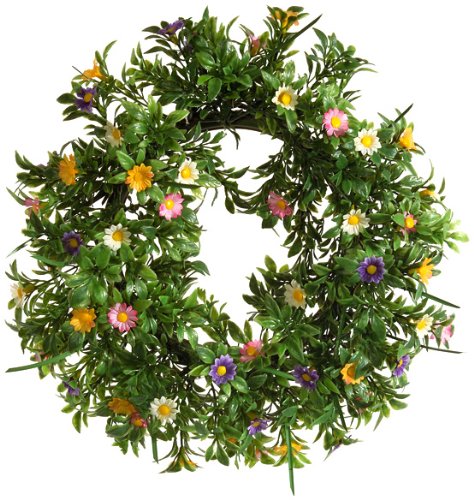 Brauns-Heitmann 65267 Deko-Kranz mit Blumen / ca. 30 cm / gr&uuml;n / bunt Preisvergleich