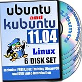 Ubuntu and Kubuntu Linux 11.04, 6-disks DVD Installation and Reference Set, Ed.2011