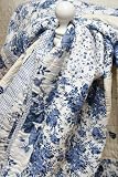 French Country Fields of Blue Rose Floral Quilt Throw
