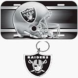 Oakland Raiders License Plate & Key Ring Auto Set