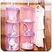 Homecube 2 Pcs Set Hanging Mesh Storage Basket Organizer, Toy Storage Cage,3 Compartments,Collapsible