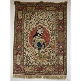 5x7 Tan Persian Hand Knotted Silk Senneh Rug by Heritage Unlimited