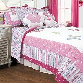Butterfly Cotton Quilt Set, Twin by SmartBargains